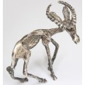 figurina modernista " Impala ".argint . semnata Peso. ateliet italian